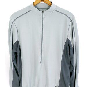 Novara Jacket Half Zip Pullover Cycling Men's Large Gray Long Sleeve